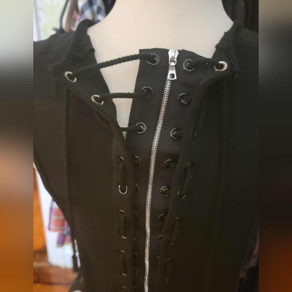 Rag and Bone powermesh corset dress